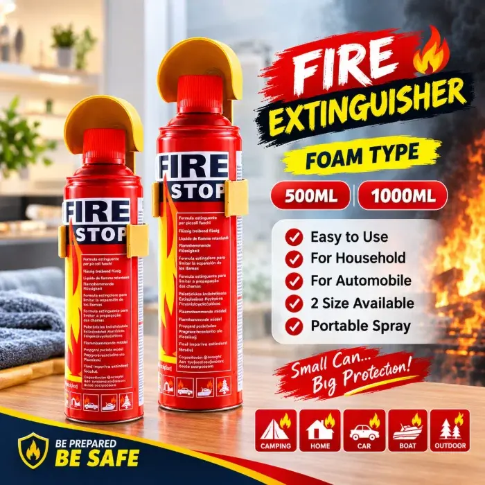 Fire Stop Portable Emergency Foam Fire Extinguisher Spray - গাড়ি, বাসা ও অফিসের জন্য জরুরি অগ্নিনির্বাপক ফোম স্প্রে 1000ml
