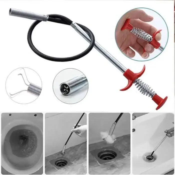 Flexible Spring Pipe Unblocker & Grabber Tool - বেসিন, সিঙ্ক ও ড্রেনের জটলা ছাড়ানোর ফ্লেক্সিবল স্প্রিং ক্লিনার