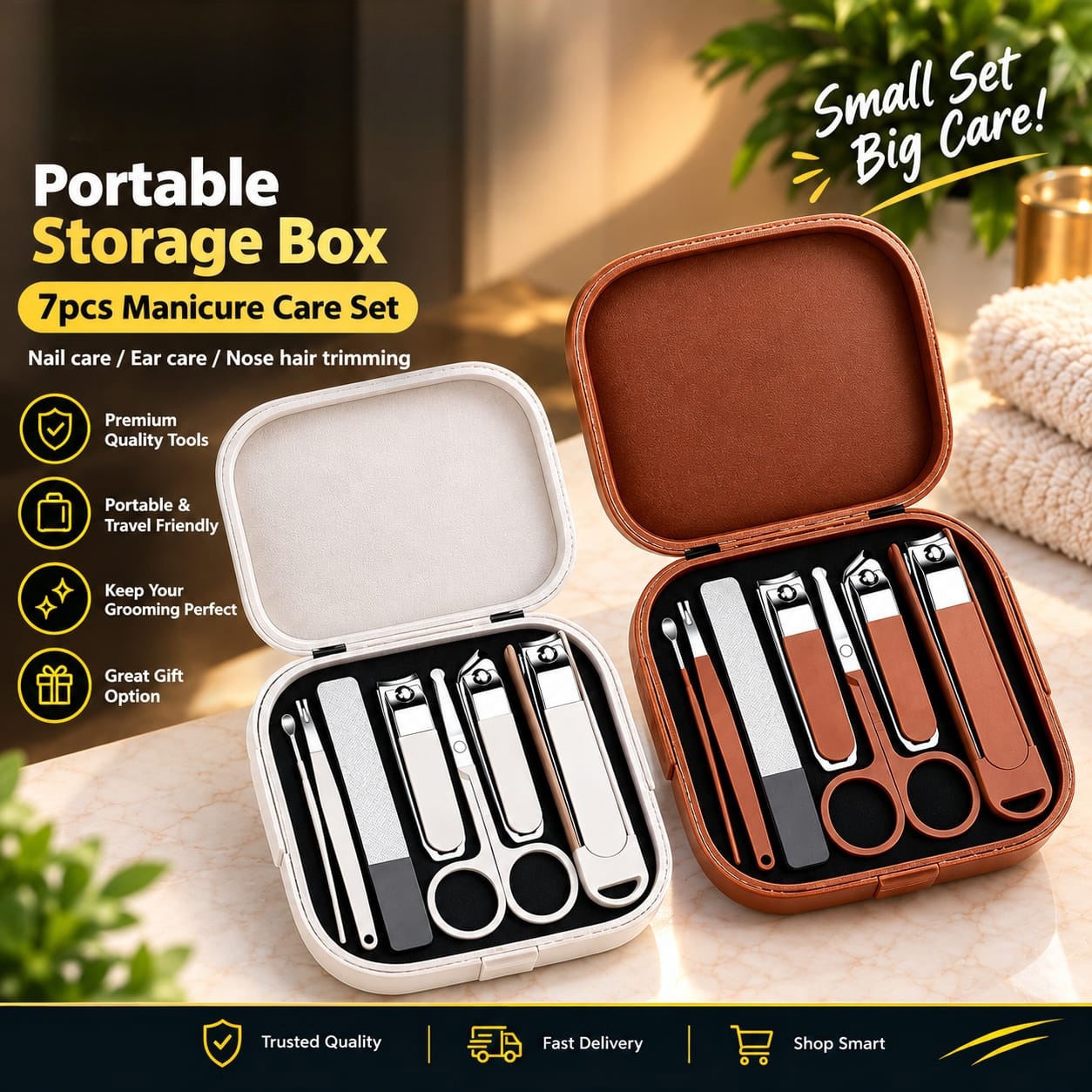 Manicure Care Set with Portable Box (7 Pcs)