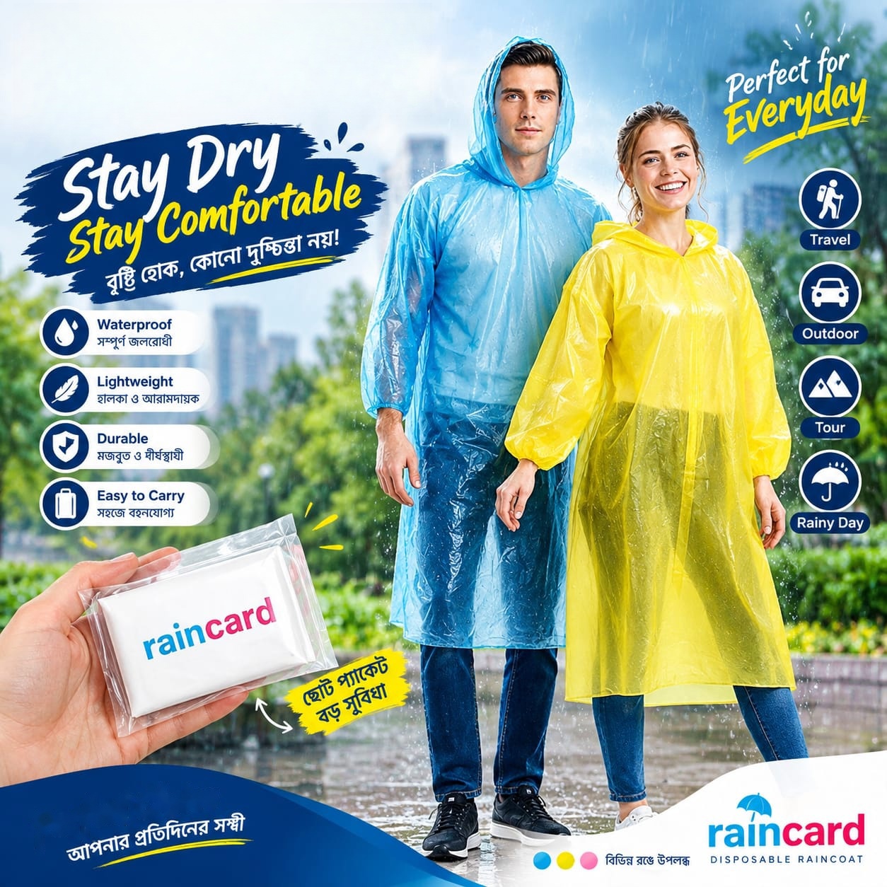 Raincard Portable Disposable Raincoat