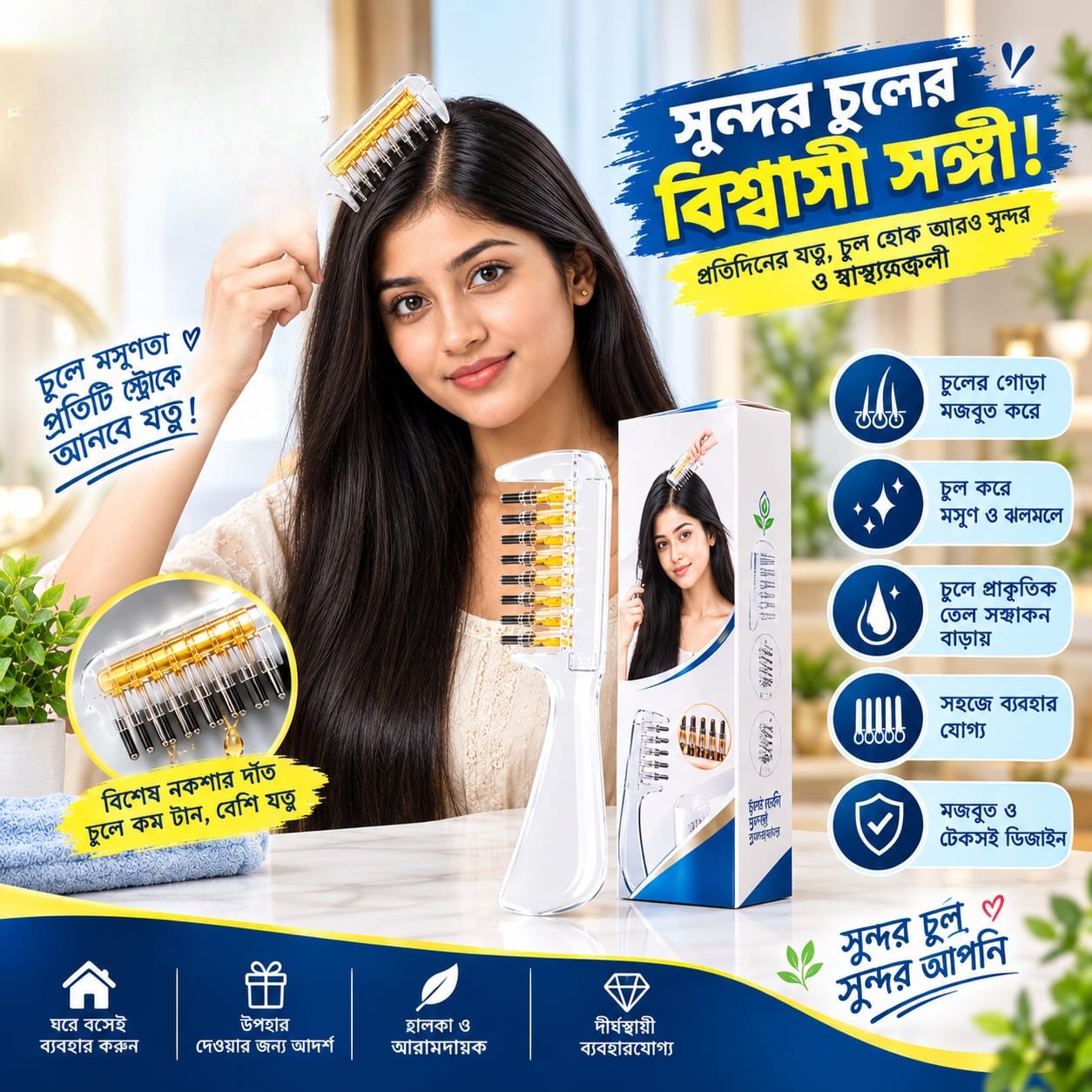 Hair Oil Applicator Comb