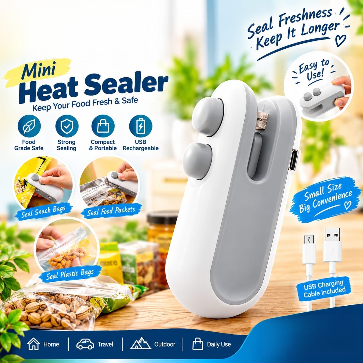 Mini Rechargeable Heat Sealer