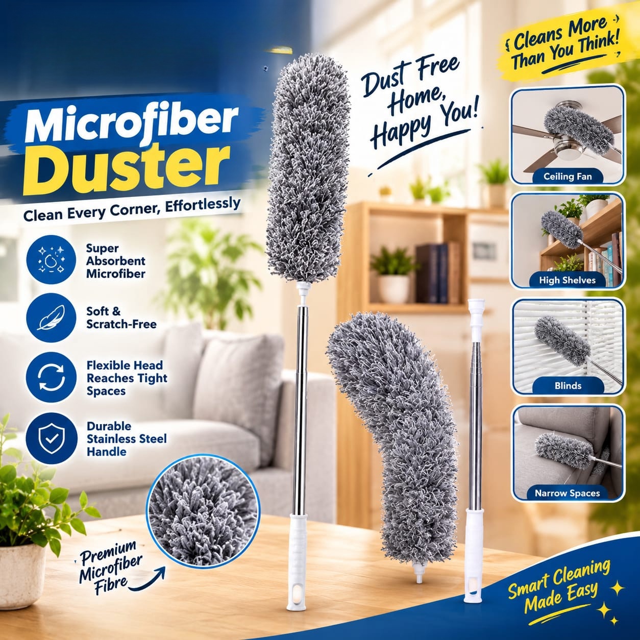 Extendable Microfiber Duster