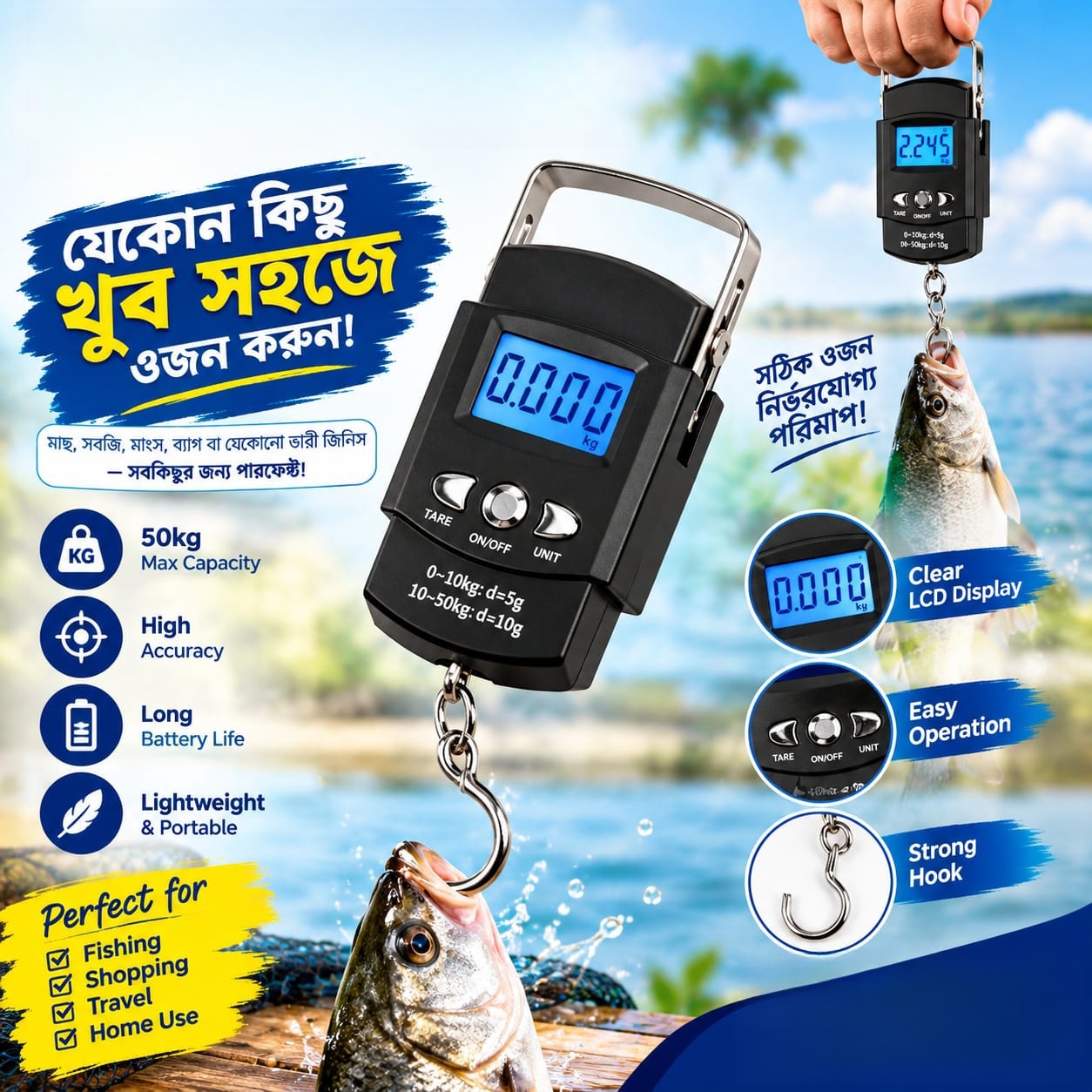 Portable Digital Hanging Scale 50kg