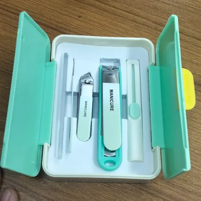 5 in 1 Travel Friendly Nail Grooming Kit - ডাবল ডোর ওপেনিং কেসসহ পার্সোনাল নেইল কেয়ার সেট